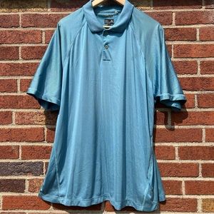 Adidas Mens Golf ClimaCool Polo SHort Sleeve Shirt Blue Size XL
